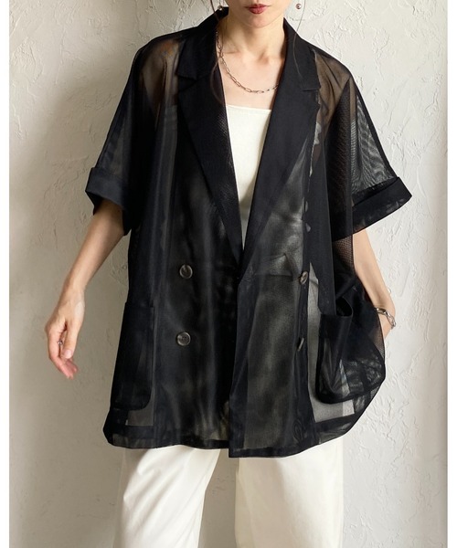 She's Closet ジャケット テーラードジャケット 半袖 オーバーサイズ