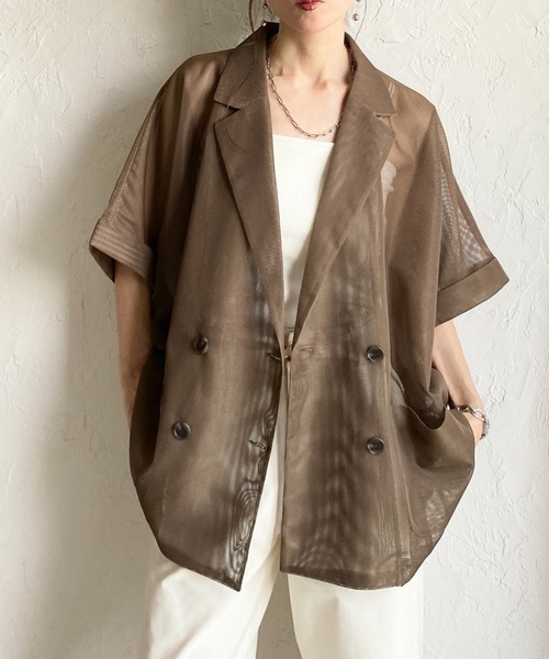 She's Closet ジャケット テーラードジャケット 半袖 オーバーサイズ