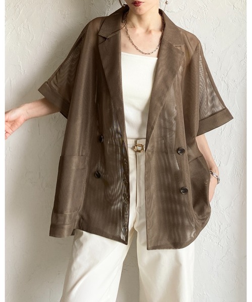 She's Closet ジャケット テーラードジャケット 半袖 オーバーサイズ