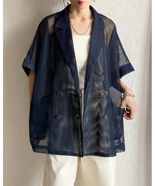 She's Closet ジャケット テーラードジャケット 半袖 オーバーサイズ