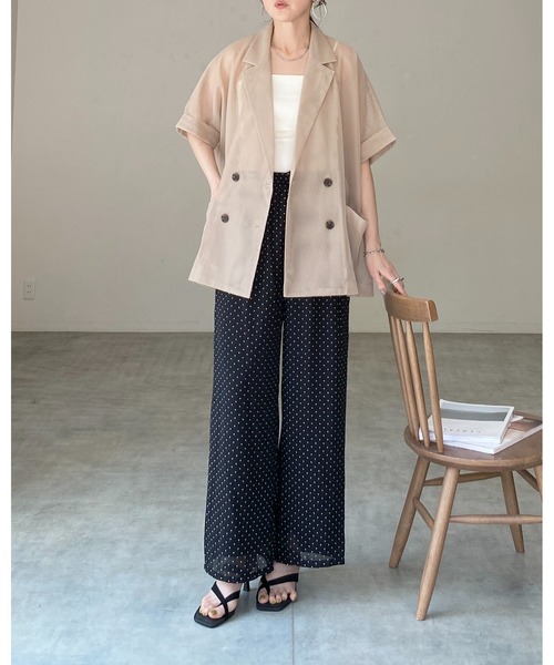 She's Closet ジャケット テーラードジャケット 半袖 オーバーサイズ
