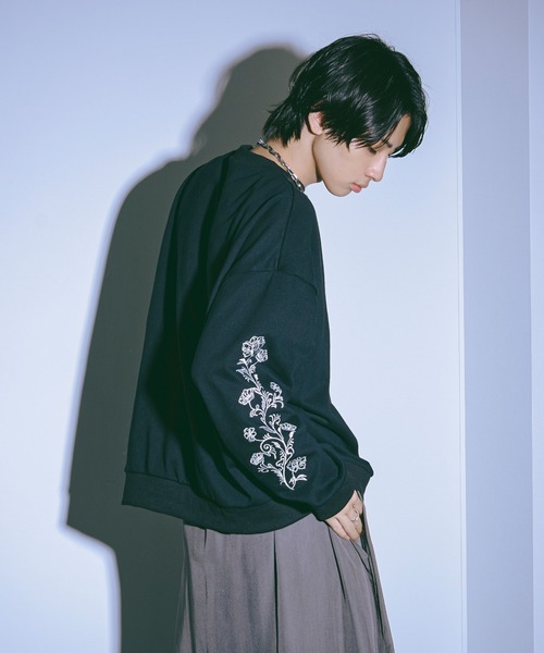 「Ellno Loset」 スウェットカットソー SMALL ブラック メンズ_画像5