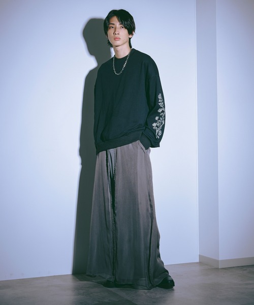 「Ellno Loset」 スウェットカットソー SMALL ブラック メンズ_画像7