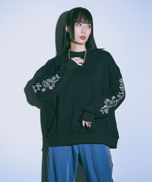 「Ellno Loset」 スウェットカットソー SMALL ブラック メンズ_画像8