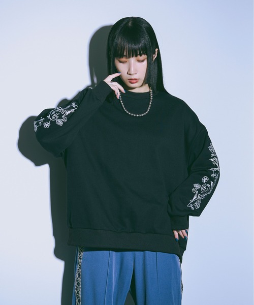 「Ellno Loset」 スウェットカットソー SMALL ブラック メンズ_画像9