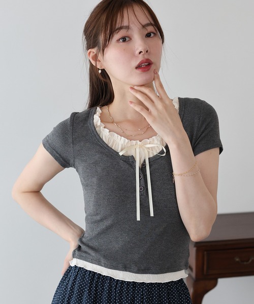 BLUEEAST（ブルーイースト） tシャツ 半袖 「新色追加」ギャザーリボン