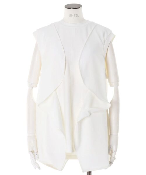 UN3D.（アンスリード） tシャツ WAVE RUFFLE JERSEY TOP / ウェーブ