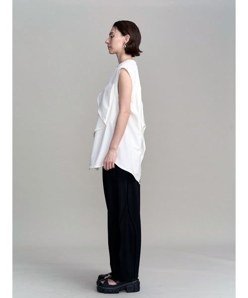 UN3D.（アンスリード） tシャツ WAVE RUFFLE JERSEY TOP / ウェーブ