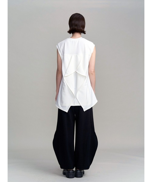 UN3D.（アンスリード） tシャツ WAVE RUFFLE JERSEY TOP / ウェーブ