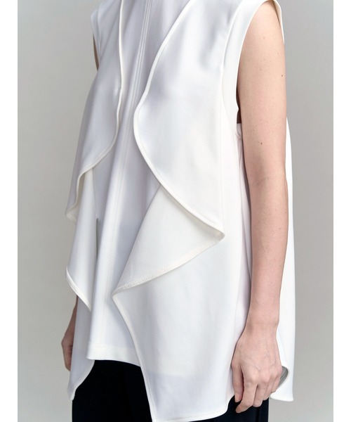 UN3D.（アンスリード） tシャツ WAVE RUFFLE JERSEY TOP / ウェーブ