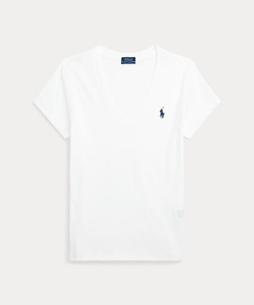 現行✨ポロラルフローレン 半袖Tシャツ ロゴコットンジャージー ホワイト M POLO RALPH LAUREN（ポロ・ラルフローレン） ラルフローレン tシャツ