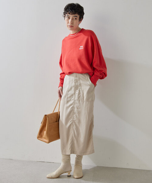 「Whim Gazette」 ロングスカート 38 カーキ レディース_画像4