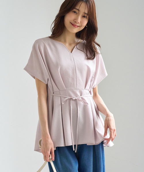 めろんぱん‼️新品タグ付き ROPE’ ペプラムブラウス ピンクベージュ ROPE' PICNIC（ロペ ピクニック） ブラウス シャツ 「ベストヒット