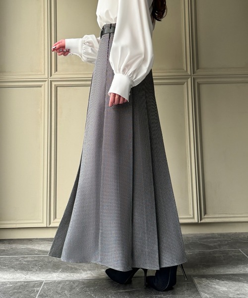 「junoah」 フレアスカート X-LARGE ブラウン レディース_画像9