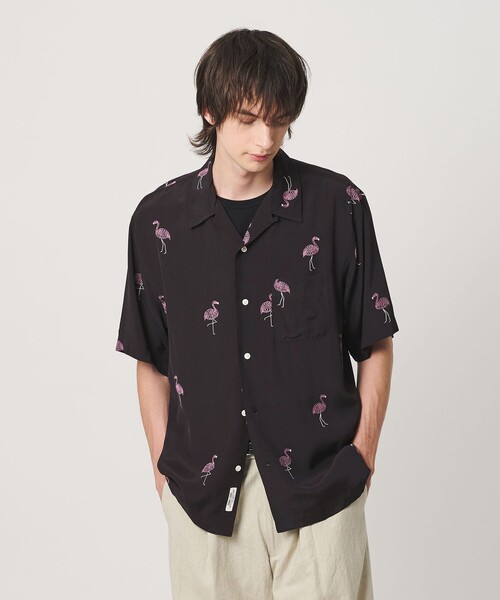 オープンカラーシャツ TOWN シャツ 半袖 「TOWN」FLAMINGO オープンカラー シャツ メンズ