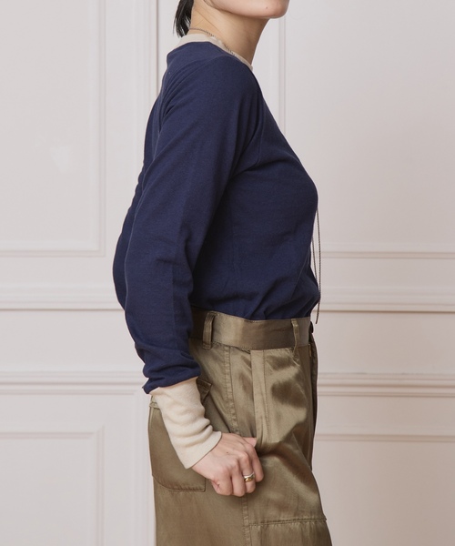 「IENA LA BOUCLE」 「fifi collection」長袖カットソー FREE ネイビー レディース_画像4