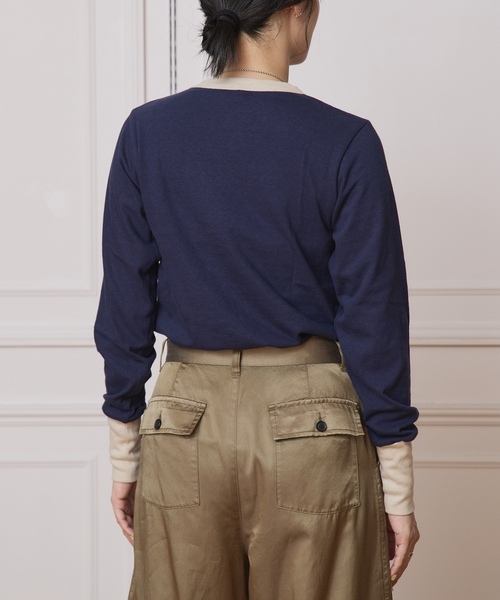 「IENA LA BOUCLE」 「fifi collection」長袖カットソー FREE ネイビー レディース_画像5
