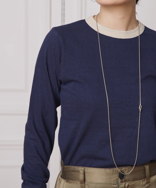 「IENA LA BOUCLE」 「fifi collection」長袖カットソー FREE ネイビー レディース_画像6