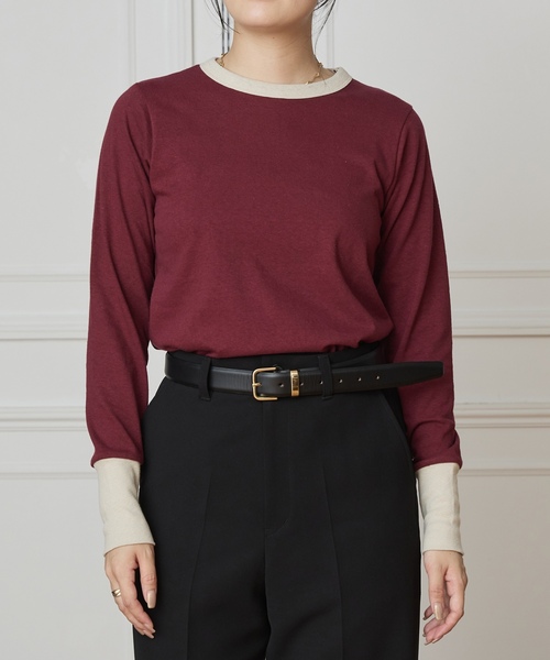 「IENA LA BOUCLE」 「fifi collection」長袖カットソー FREE ネイビー レディース_画像7