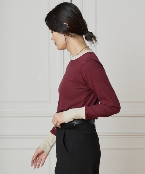 「IENA LA BOUCLE」 「fifi collection」長袖カットソー FREE ネイビー レディース_画像8