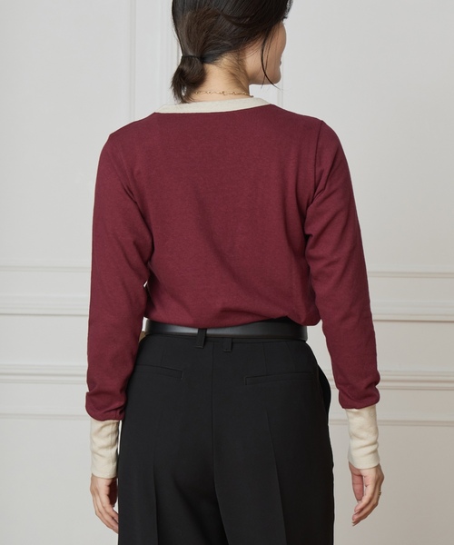 「IENA LA BOUCLE」 「fifi collection」長袖カットソー FREE ネイビー レディース_画像9
