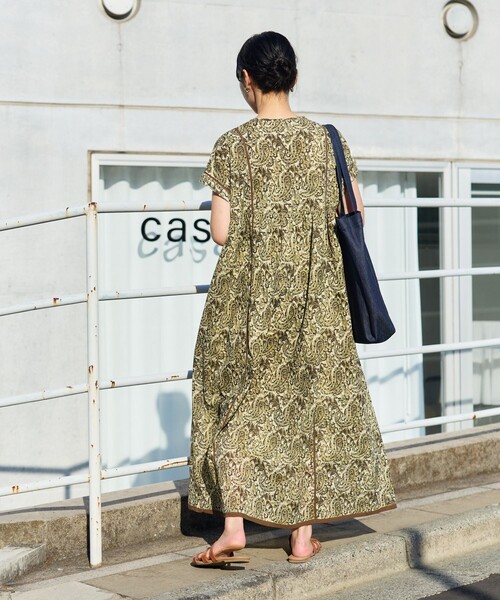 「FREAK'S STORE」 半袖ワンピース SMALL ネイビー レディース_画像4