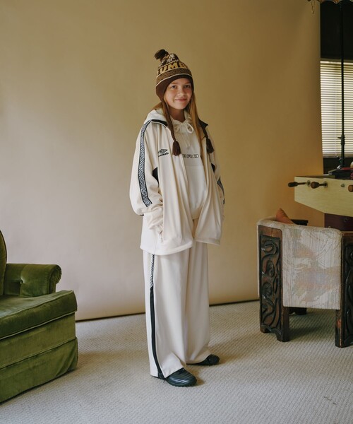 「FREAK'S STORE」 「UMBRO」ジャージブルゾン SMALL ブラウン レディース_画像3