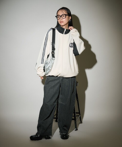 「FREAK'S STORE」 「UMBRO」ジャージブルゾン SMALL ブラウン レディース_画像6