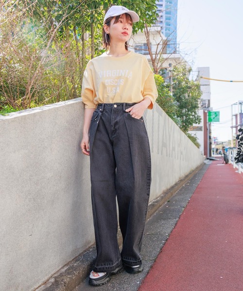 「DISCUS ATHLETIC」 半袖Tシャツ FREE ホワイト レディース_画像9
