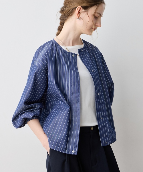「LE SOUK HOLIDAY」 ノーカラージャケット L ブラック レディース_画像9