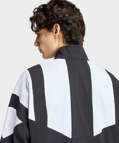  アディブレイク トラックジャケット ブラック ホワイト M adidas（アディダス） ブルゾン アウター M BLOCKED TRACKTOP ブロック