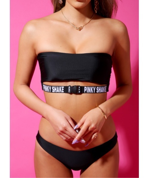 PINKY SHAKE 水着 buckle bandeau レディース : ZOZOTOWN Yahoo