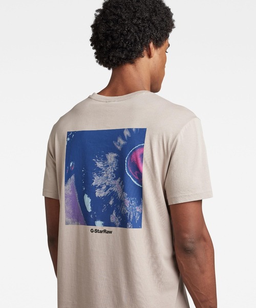 送料込★G-Star★Back Photo Print Regular Fit Tシャツ G-STAR RAW tシャツ BACK PHOTO PRINT T-SHIRT/フォトT/ロゴT