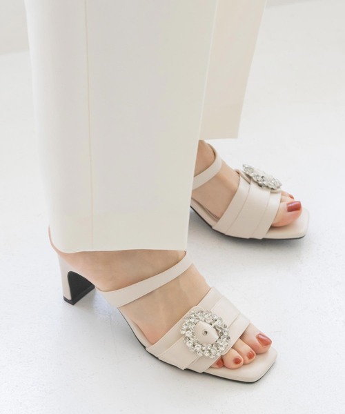 RANDA サンダル 3E ビジューパーツミュールサンダル : ZOZOTOWN RANDA サンダル 3E ビジューパーツミュールサンダル : ZOZOTOWN