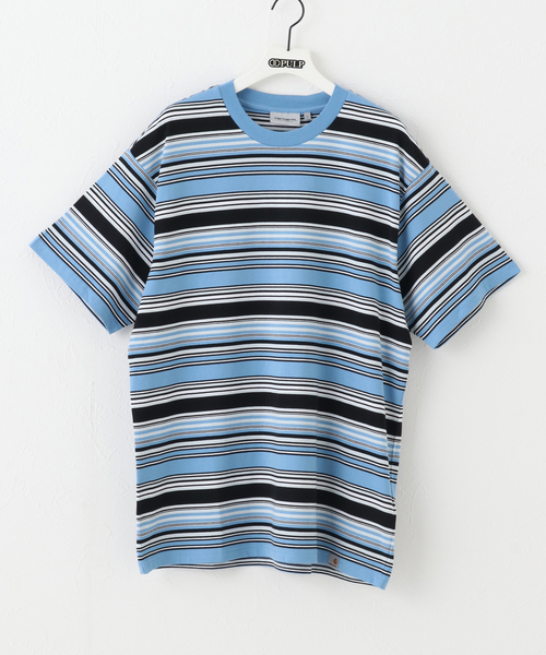 【carhartt】\"S/S Waffle Panel\"ステッチロゴ付 半袖Tシャツ/2色 CARHARTT S/S XAVIER WAFFLE T-SHIRT 4XK862