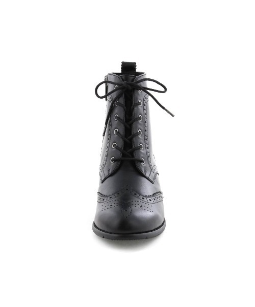 60%オフ！【卑弥呼】レースアップブーツ レディース ヒミコ 卑弥呼 レースアップトラックソールブーツ/631407 （ブラック