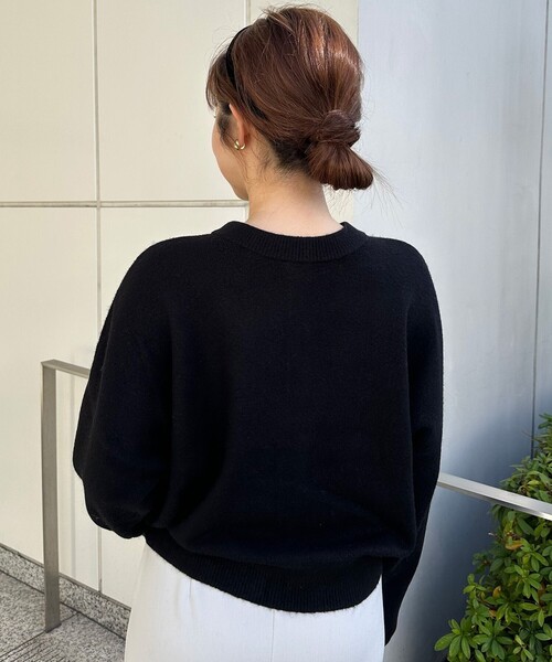 新品タグ付き✨　UNF/LO 25SS フォルムニット　カーディガン　パール UNFILO カーディガン 「新色追加/洗える」ふわふわニット パール