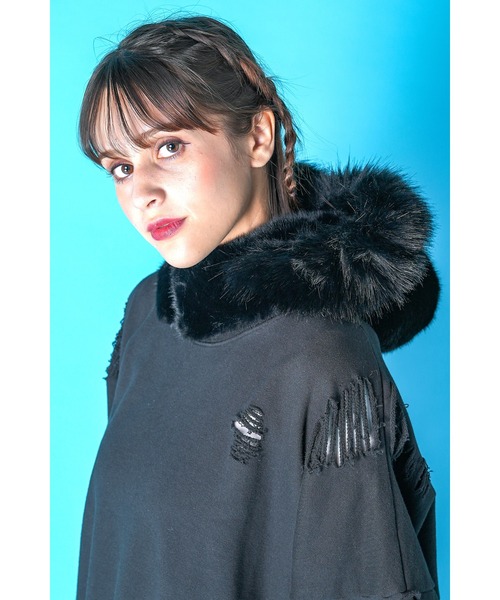 ネックウォーマー スヌード an meets zakka ミックスファーフーディー