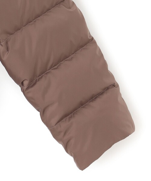 45rpmのダウンコート　S 濃いベージュ セール】スタンドカラーフードダウンコート「ロング丈」（ダウン