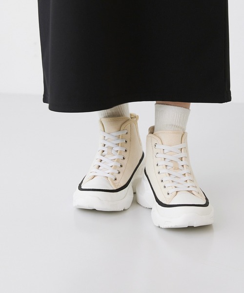 welleg（ウェレッグ） スニーカー 厚底 サイドゴア ハイカット