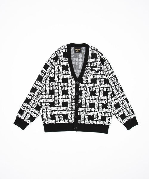 カーディガン 「BOY LONDON」BOY LOGO PATTERNED　KNIT CARDIGAN メンズ レディース