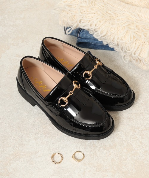 AAA+（サンエープラス） ローファー キルトタッセル ビットローファー