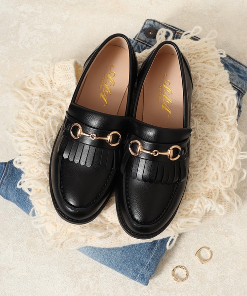 AAA+（サンエープラス） ローファー キルトタッセル ビットローファー