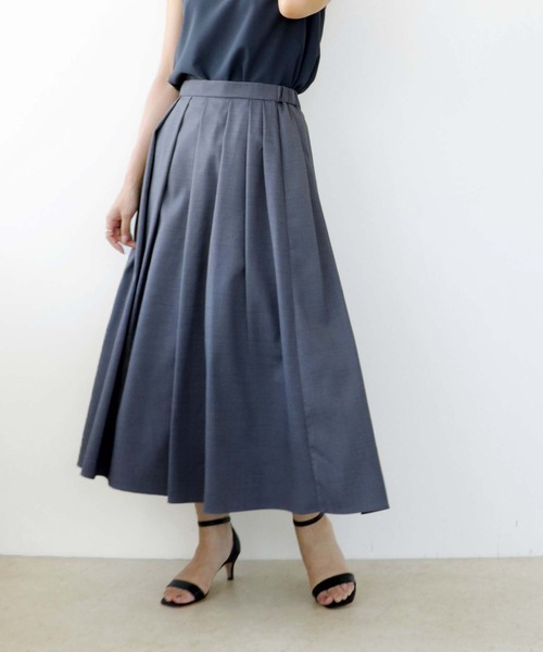 Jines（ジネス） スカート タックフレアースカート : ZOZOTOWN Yahoo