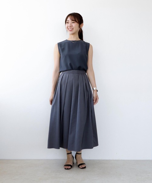 Jines（ジネス） スカート タックフレアースカート : ZOZOTOWN Yahoo