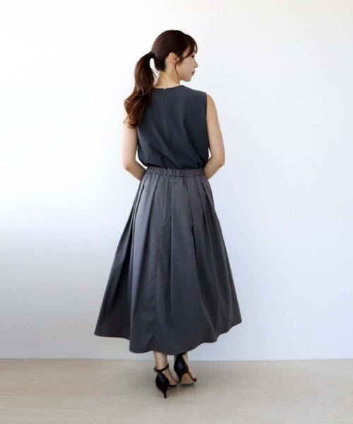 Jines（ジネス） スカート タックフレアースカート : ZOZOTOWN Yahoo
