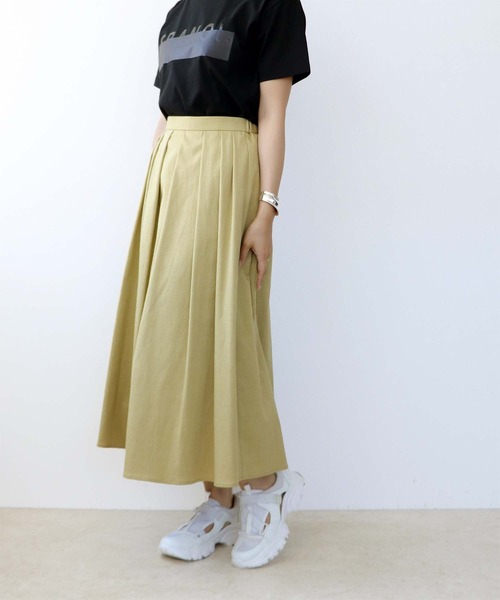 Jines（ジネス） スカート タックフレアースカート : ZOZOTOWN Yahoo