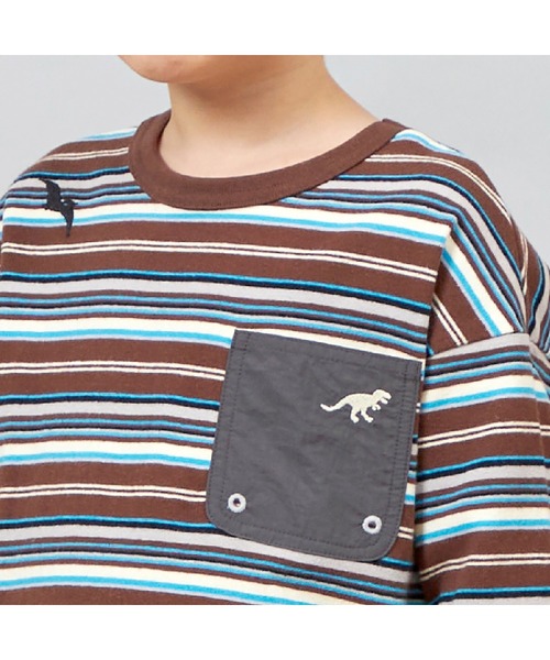 KP BOY tシャツ マルチボーダー長袖Tシャツ(90〜150) キッズ