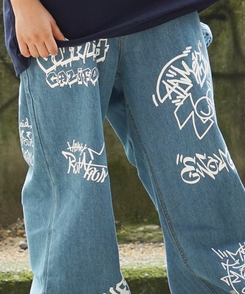ジーンズ デニム デニムパンツ 「unisex」グラフィティ ワイド