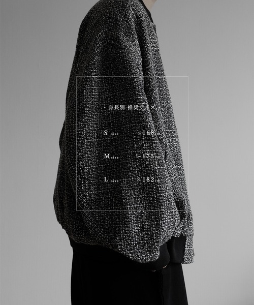 RUUBON ブルゾン アウター 「RUUBON」tweed balloon MA-1 blouson